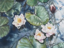 Waterlilies-and-Sky.-Pastel.-Linda-Alvis